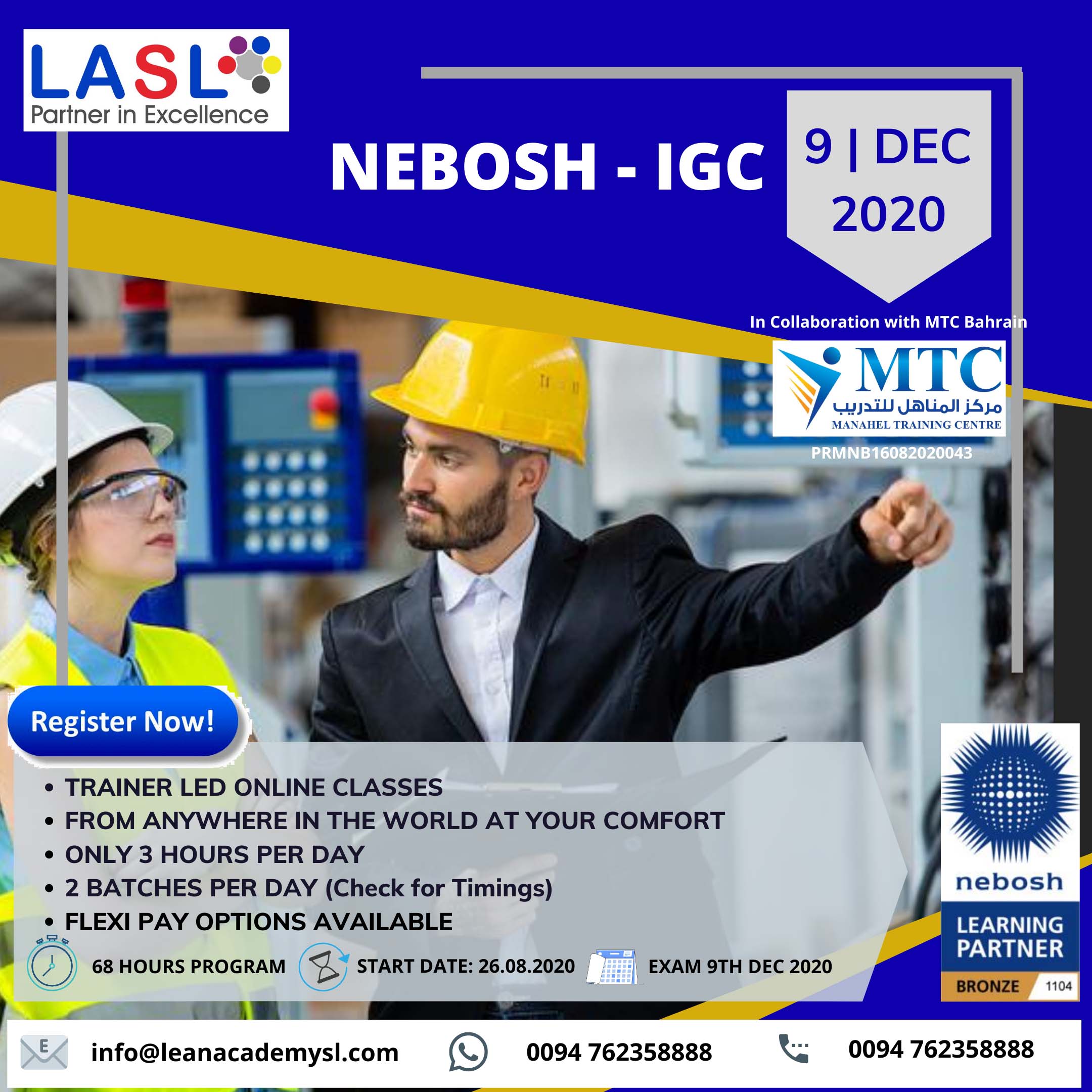 NEBOSH- IGC ( NEBOSH International General certificate )