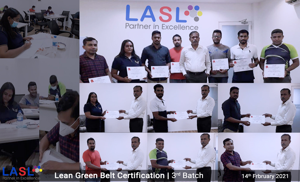 Lean Green Belt Certification 3rd Batch